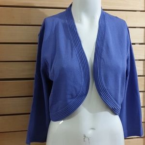 ANNE KLEIN Womens Shrug Sweater Purple Size M New